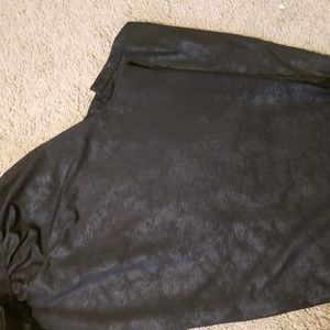 Leather look or wet look leggings